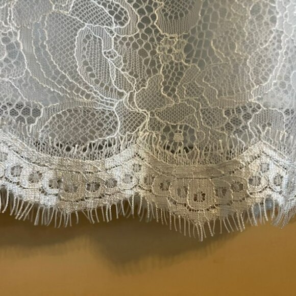 Baby Blue Lace Tiered Skirt - Picture 3 of 6